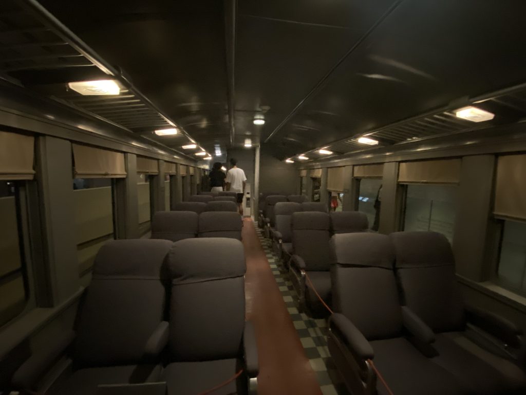 Inside of passenger rail car